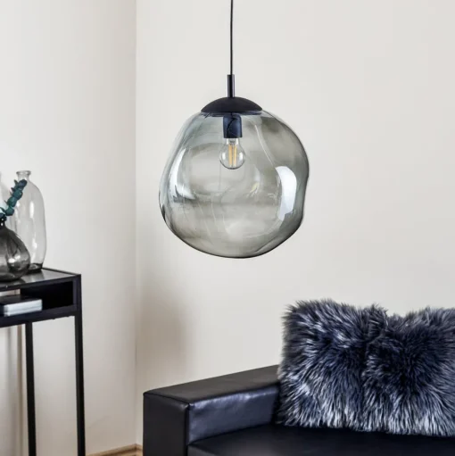 Hanglamp Sol, Ø 35cm, zwart/rookgrijs