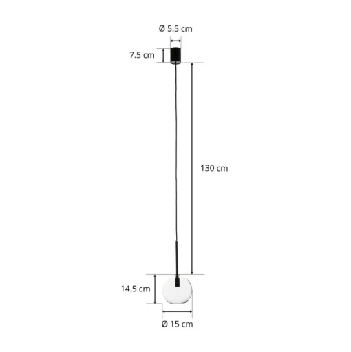 Hanglamp Sphere, 1-lamp, Ø 15 cm
