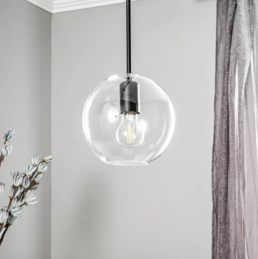 Hanglamp Sphere M met glazen kap