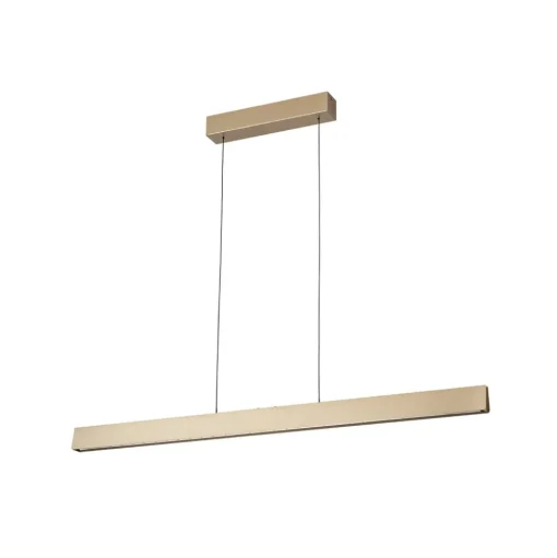 Hanglamp Tara, goudkleurig, lengte 120 cm, aluminium/staal