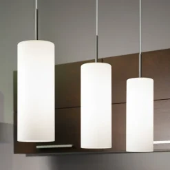 Hanglamp Troy, mat nikkel/gesatineerd, 3-lamps