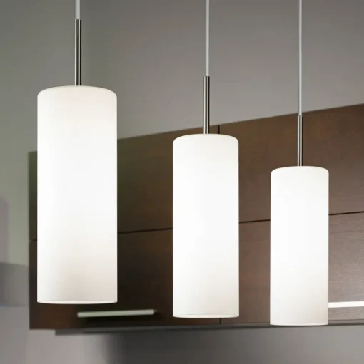 Hanglamp Troy, mat nikkel/gesatineerd, 3-lamps