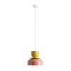 Hanglamp Uto, koraal/geel, metalen kap
