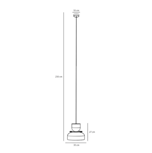 Hanglamp Uto, koraal/geel, metalen kap