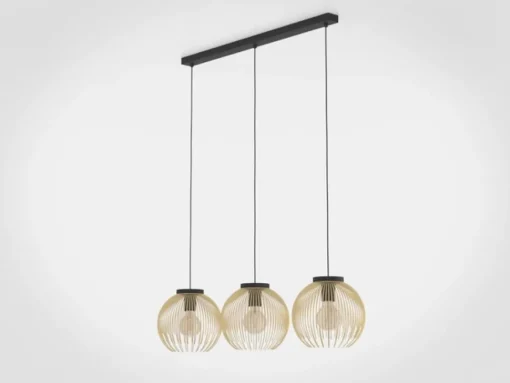 Hanglamp Venezuela, zwart/goud, 3-lamps