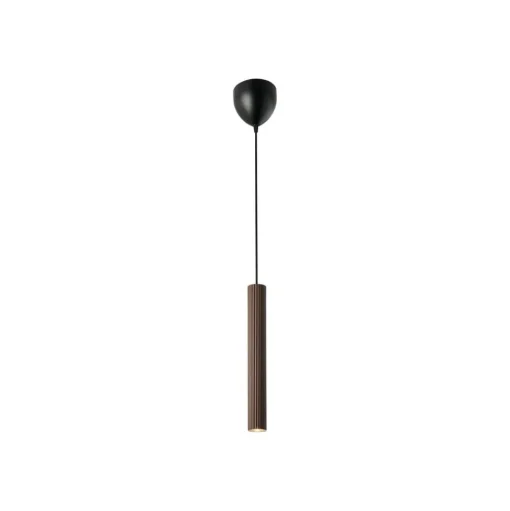 Hanglamp Vico, metalen kap, 1-lamp, bruin metallic