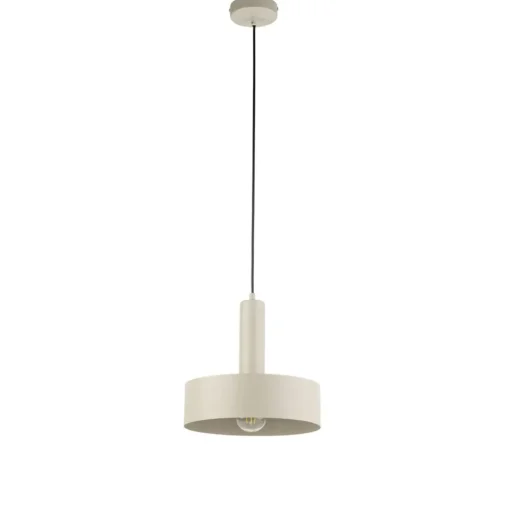 Hanglamp Vitrum round, taupe, cilindrisch, Ø 27 cm