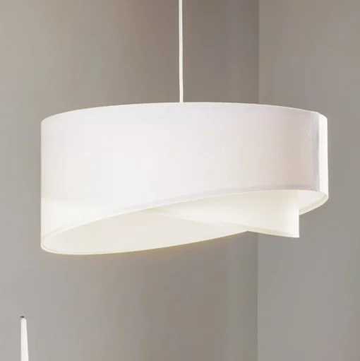 Hanglamp Vivien in wit velours
