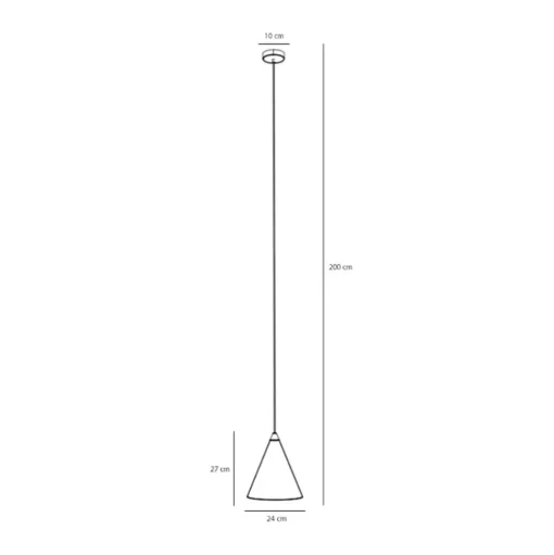Hanglamp vorm, wijnrood, metaal, Ø 24 cm, kegel, E27