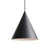 Hanglamp vorm, zwart, metaal, Ø 24 cm, kegel, E27