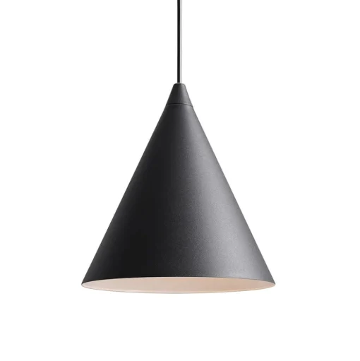 Hanglamp vorm, zwart, metaal, Ø 24 cm, kegel, E27