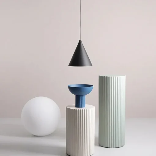 Hanglamp vorm, zwart, metaal, Ø 24 cm, kegel, E27