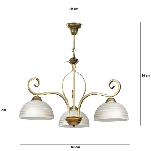 Hanglamp Wivara 3, 3-lamps, goud