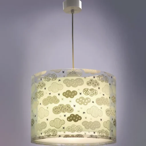 Hanglamp wolken voor kinderkamer, blauw
