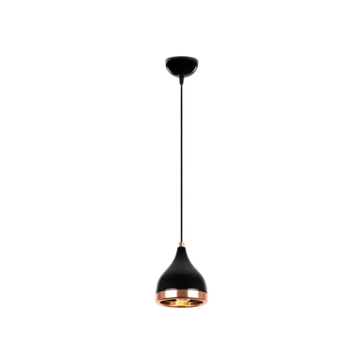 Hanglamp Yildo 7000 1-lamp Ø15cm zwart/koper