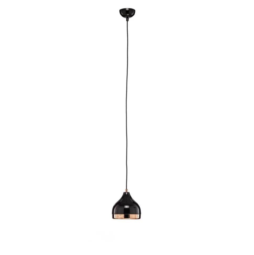 Hanglamp Yildo 6866 1-lamp Ø17cm zwart/koper