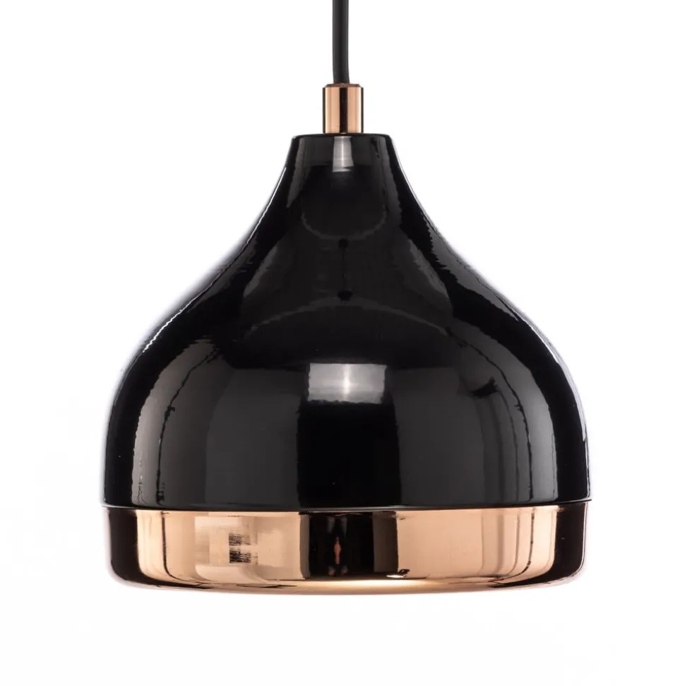 Hanglamp Yildo 6866 1-lamp Ø17cm zwart/koper