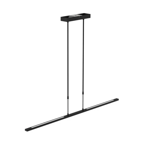 Hanglamp Zelena, zwart, lengte 122cm, metaal, CCT