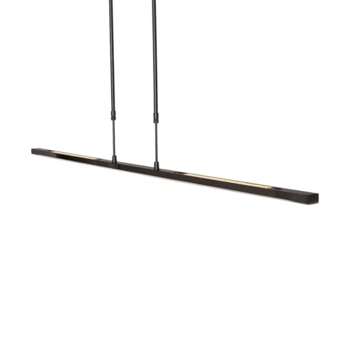Hanglamp Zelena, zwart, lengte 122cm, metaal, CCT