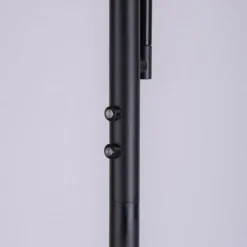 Hans LED vloerlamp met leeslamp, rond, zwart