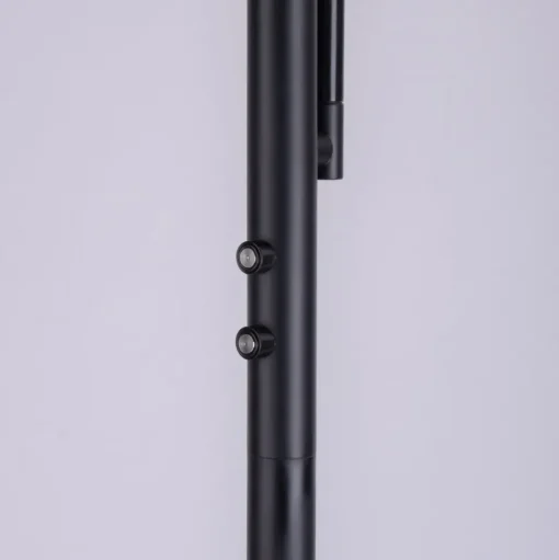 Hans LED vloerlamp met leeslamp, rond, zwart