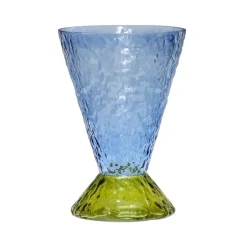 Hübsch Abyss vaas, blauw, glas, hoogte 29 cm, Ø 20 cm