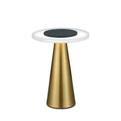 Helestra Bax tafellamp met touchdimmer, messing