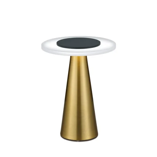 Helestra Bax tafellamp met touchdimmer, messing