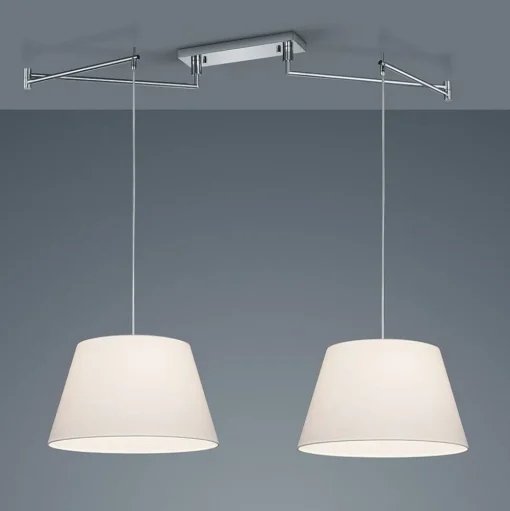 Helestra Certo hanglamp conisch 2-lamps, wit