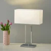 Helestra Enna 2 textiel-tafellamp, hoogte 53 cm