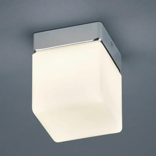 Helestra Keto LED plafondlamp, kubus, chroom