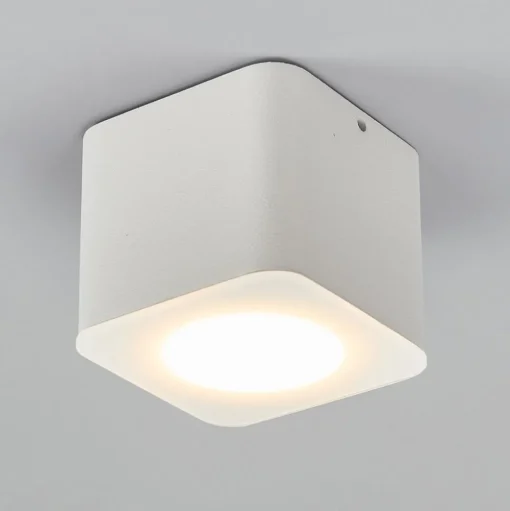 Helestra Oso LED plafondspot, hoekig, wit mat
