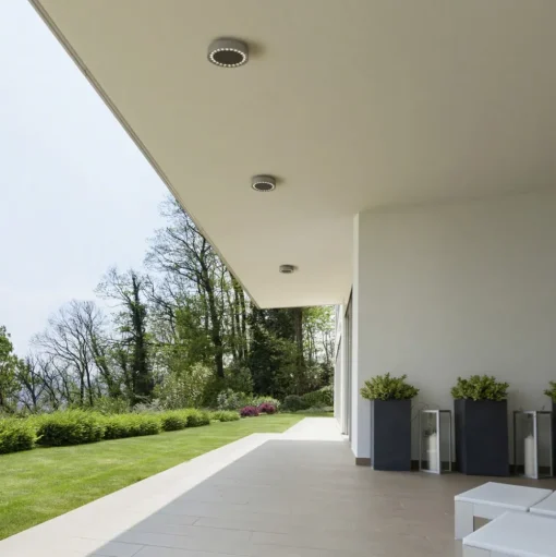 Helestra Say LED buiten plafondlamp Ø18,5cm