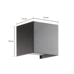 Helestra Siri 44 buitenwandlamp up/down zwart