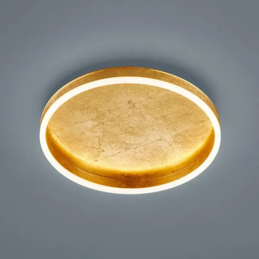 Helestra Sona LED plafondlamp dimbaar Ø40cm goud