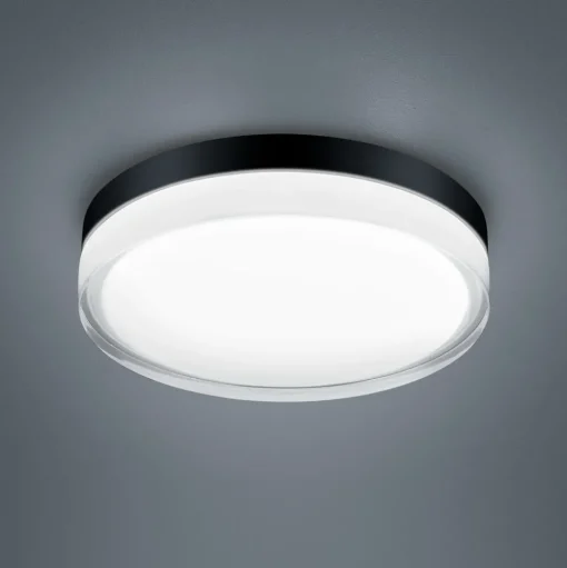 Helestra Tana LED plafondlamp, zwart, Ø 28 cm