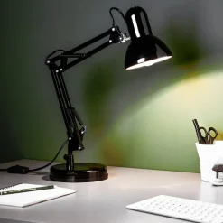 Henry bureaulamp, zwart, hoogte 50 cm, verstelbaar