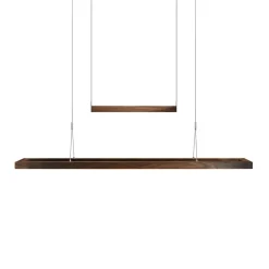 HerzBlut Amalia LED hanglamp, noten geolied