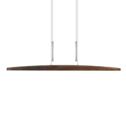 HerzBlut Arco LED hanglamp geolied noten 130cm