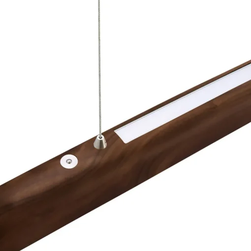 HerzBlut Arco LED hanglamp geolied noten 130cm
