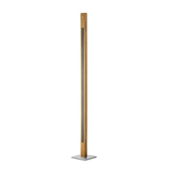 HerzBlut LED vloerlamp Karl G, hout/graniet, dimbaar