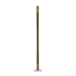 HerzBlut LED vloerlamp Karl G, hout/graniet, dimbaar