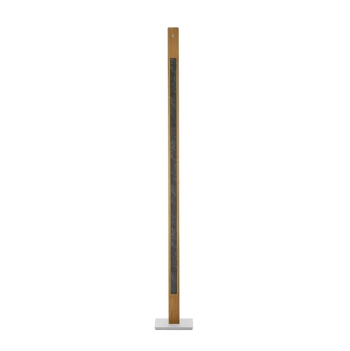 HerzBlut LED vloerlamp Karl G, hout/graniet, dimbaar