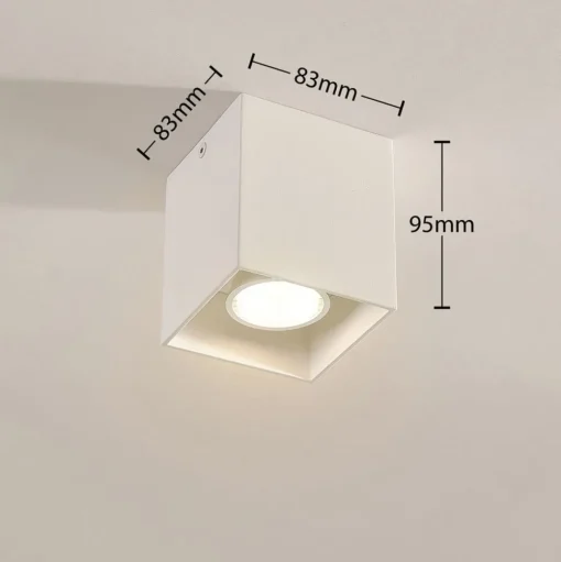 Hoekig opbouw-downlight Carson in wit
