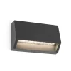 Hoekige LED buitenwandlamp Must, breedte 9,6 cm