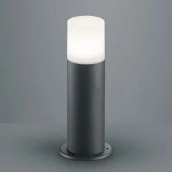 Hoosic sokkellamp van gegoten aluminium, antraciet