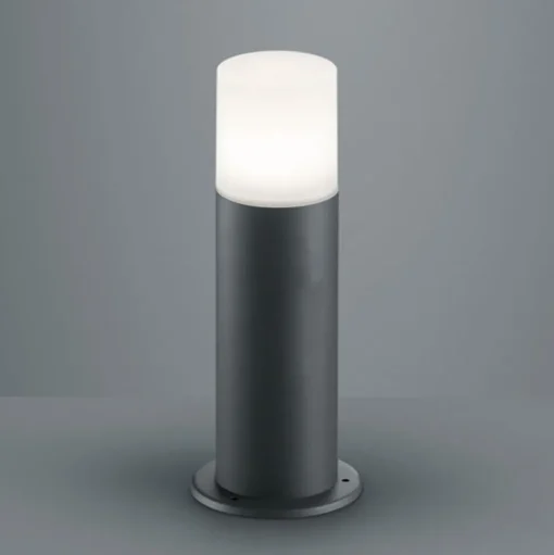 Hoosic sokkellamp van gegoten aluminium, antraciet