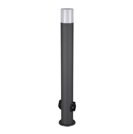 Hoosic tuinpadverlichting met stopcontacten, antraciet