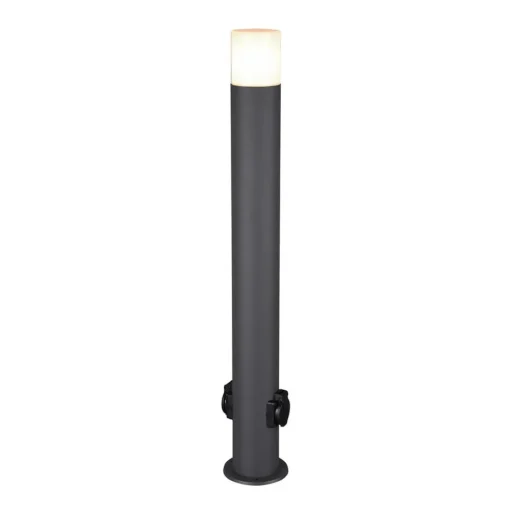 Hoosic tuinpadverlichting met stopcontacten, antraciet