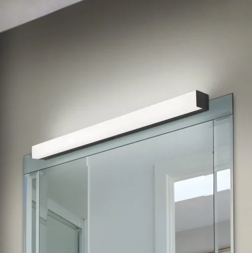 Horizon LED spiegellamp, breedte 60 cm, zwart, IP44